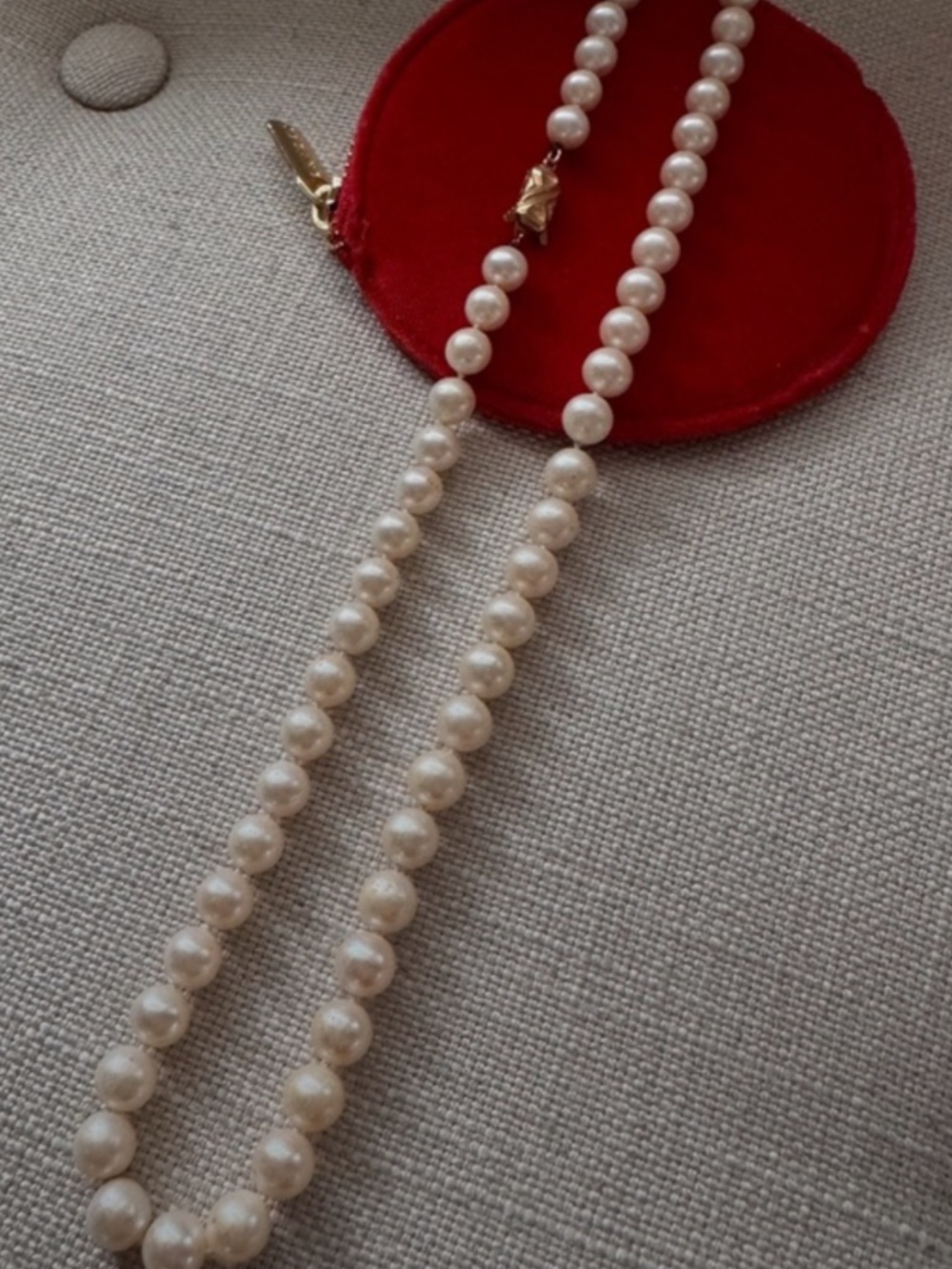 Vintage Cultured Pearl Necklace | Classic Single Strand | Estate Jewelry